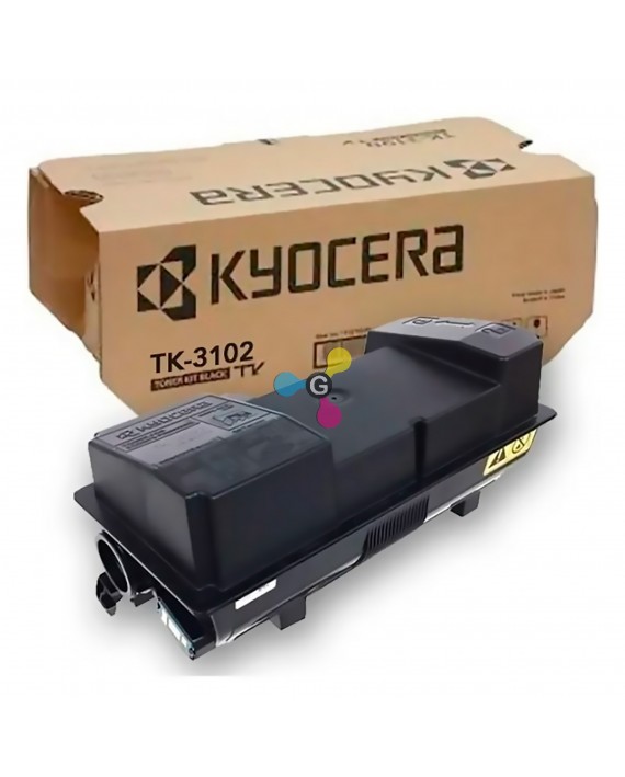 Tóner TK 3102 Kyocera Negro Para Impresoras Kyocera FS-2100dn FS-M3040idn FS-M3540idn