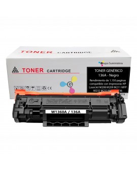 Tóner 136A Genérico Negro Compatible con Impresoras HP LaserJet M208 M209 M211 MFP M232 M233 M234 M236