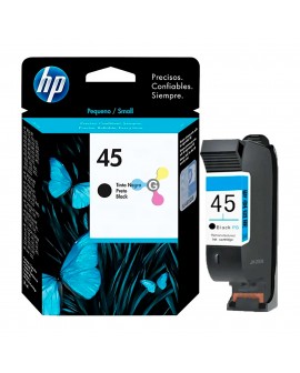 Cartucho HP 45 Negro Para impresoras Deskjet 1000 6000 9000 DesignJet 700 OfficeJet G55 K60 R40 T45 Pro 1100 P1000