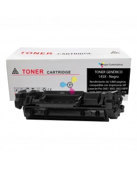 Tóner 145X Genérico Negro Compatible con Impresoras HP LaserJet Pro 3001 3002 3003 MFP 3004 3101 3102 3103 3104