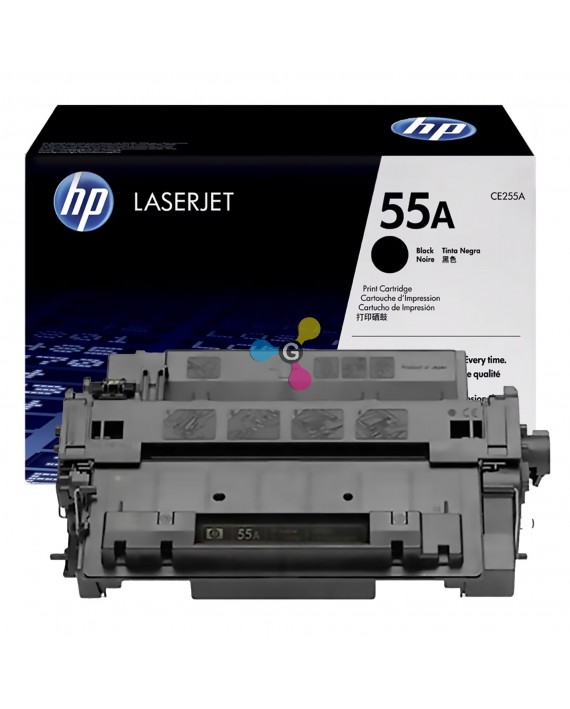 Tóner 55A HP Negro Para Impresoras HP LaserJet Enterprise serie 500 P3015 Pro M521 M525