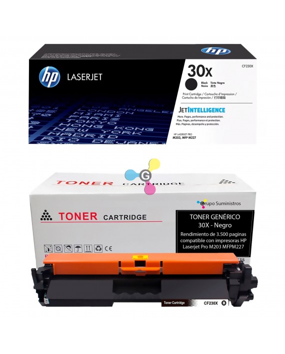 Recarga de tóner HP 30X Original o Genérico a domicilio en Bogotá