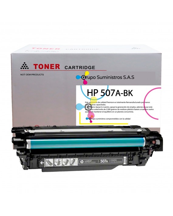 Tóner HP 507A Remanufacturado Negro Para Impresoras HP Color LaserJet Enterprise 500 M551 M551N M575DN M575FW