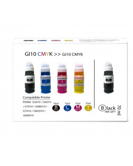 Tinta GI10 Genérica Para Impresoras Pixma G5010 G5011 G6010 G6011 G7010 GM2010 X5 Unidades