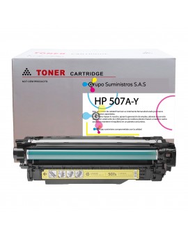 Tóner HP 507A Remanufacturado Yellow Para Impresoras HP Color LaserJet Enterprise 500 M551 M551N M575DN M575FW
