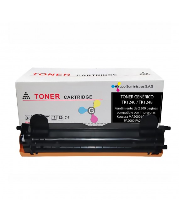 Tóner TK 1240 / 1242 Genérico Para Impresoras Kyocera MA2000W PA2000W