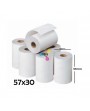Papel térmico 57 x 30 blanco para impresora X8 Rollos
