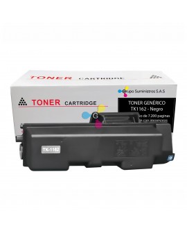 Tóner TK 1162 Genérico Negro Compatible con Impresoras Kyocera FS-P2040dw
