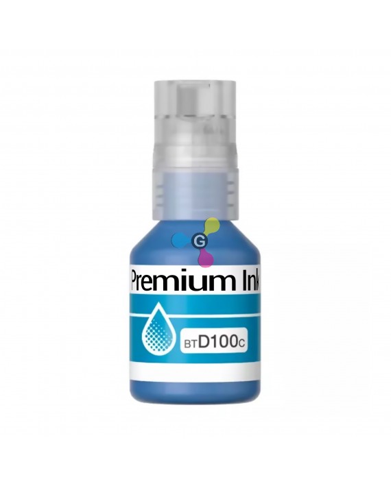 Tinta BT D100 Cian Genérica Para Impresoras Brother T230 T430W T530DW T730DW T830DW T930DW X1 Unidad