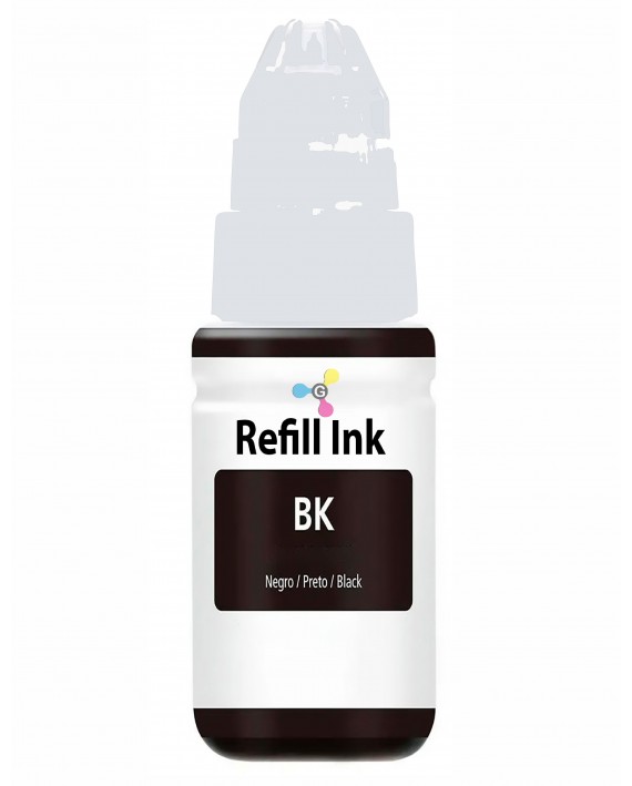 Tinta GI190 Genérica Negra Compatible con Impresoras Canon G1100 G1110 G2100 G2110 G2111 G3100 G3101 X1 Unidad