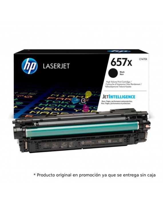 Tóner 657X HP Negro Para Impresoras HP Color LaserJet Enterprise Flow M681 M682