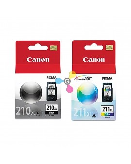 Cartucho Canon PG210XL y CL211XL Para impresoras Pixma iP2700 MP270 MX320 MX330 MX340 MX350 MX360 MX410 MX420
