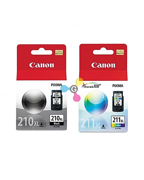 Cartucho Canon PG210XL y CL211XL Para impresoras Pixma iP2700 MP270 MX320 MX330 MX340 MX350 MX360 MX410 MX420