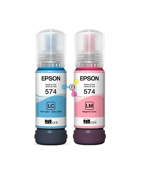 Tinta 574 Epson Light Para Impresoras Epson EcoTank L8050 L8100 L8500 L8600