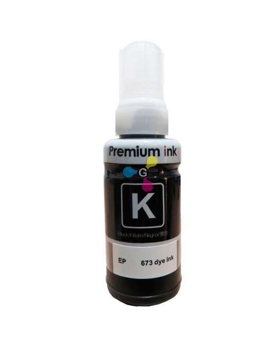 Tinta 673 Genérica Negra Compatible con Impresoras Epson L800 L810 L850  L1800  X1 Unidad