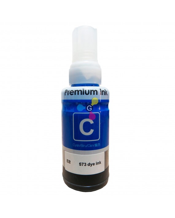 Tinta 673 Genérica Cian Compatible con Impresoras Epson L800 L810 L850 L1800